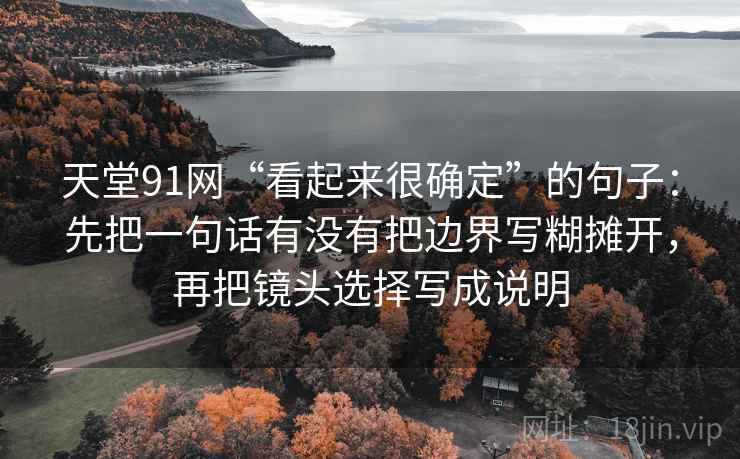 天堂91网“看起来很确定”的句子：先把一句话有没有把边界写糊摊开，再把镜头选择写成说明